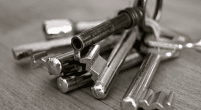 silver keys on a keyring